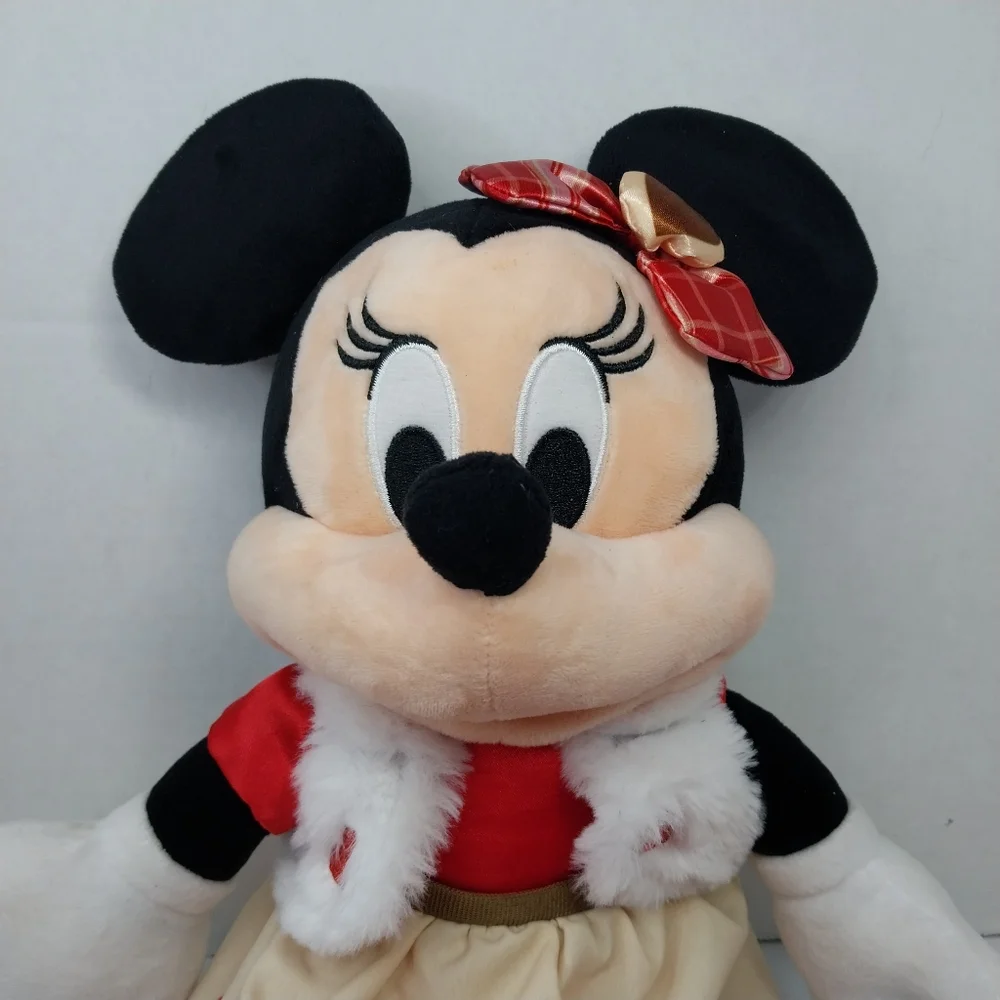 Disney World Valentine's Day Plush Disney Minnie W/Hearts Skirt 16inc Soft Plush - Picture 2 of 11